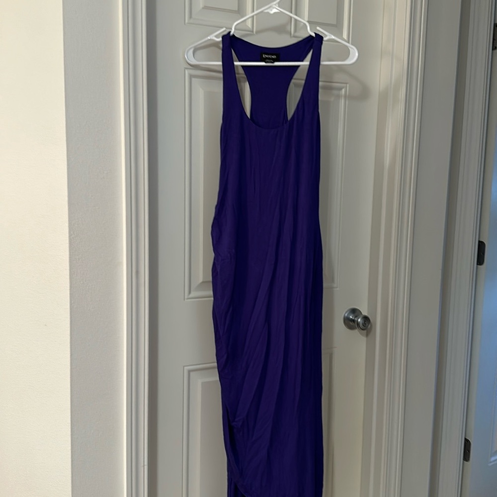 Beautiful purple maxi dress with ruching